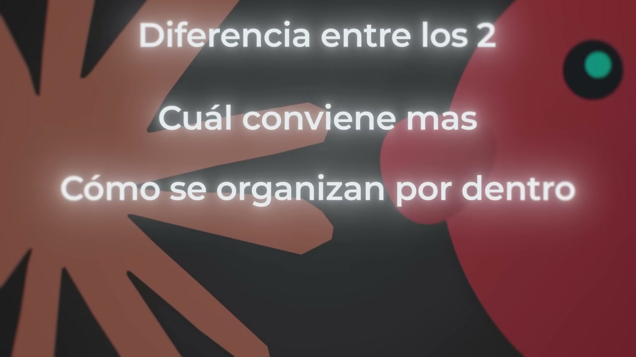 Lámina del video con los tres ejes de comparación: diferencias, conveniencia y organización interna